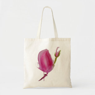 Rosa Magnolia akvarell blomsterkonst Tygkasse