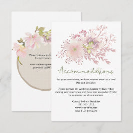 Rosa Magnolia Blommigt Bröllop-höljeskort Tilläggskort