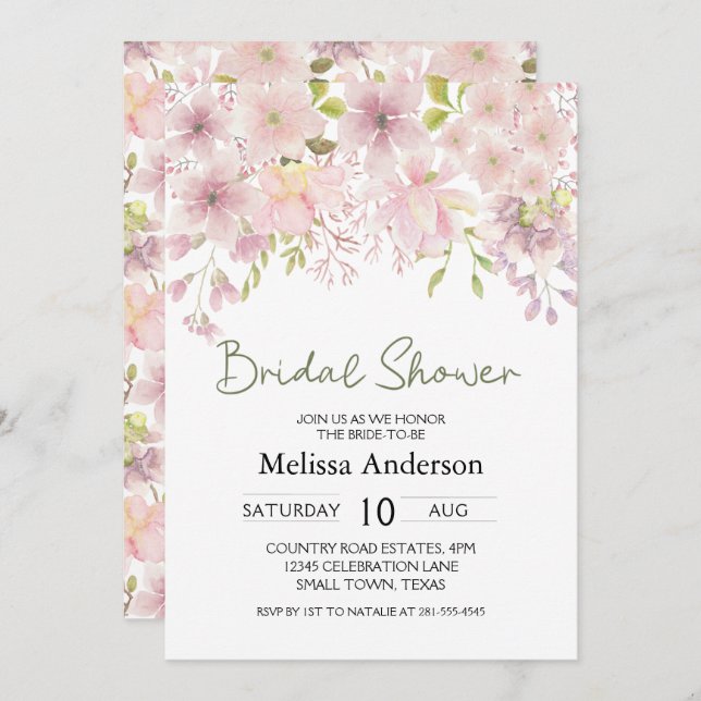 Rosa  Magnolia Blommigt Elegant Möhippa (Fram/baksida)