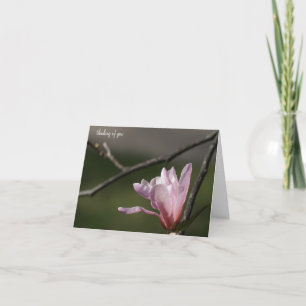 Rosa Magnolia Bloom Sympathy Card Tack Kort