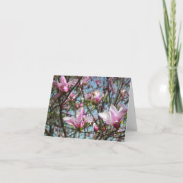 Rosa Magnolia Blooms Helgkort