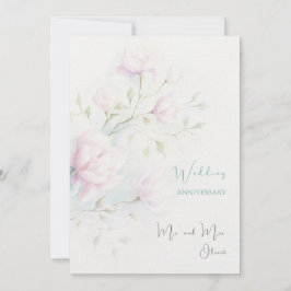 Rosa Magnolia Bröllop-årsdagen Inbjudningar