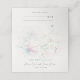 Rosa Magnolia Bröllop-platskort Placeringskort