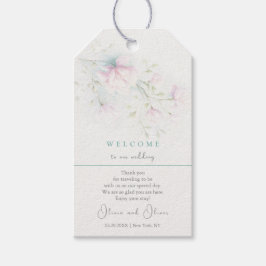 Rosa Magnolia Bröllop Välkommen Presentetikett