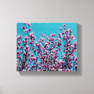 Rosa Magnolia Flower Blommar Blommigt Art. Canvastryck
