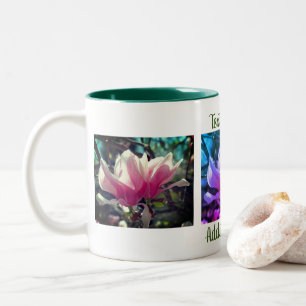 Rosa Magnolia Flower Personlig Två-Tonad Mugg