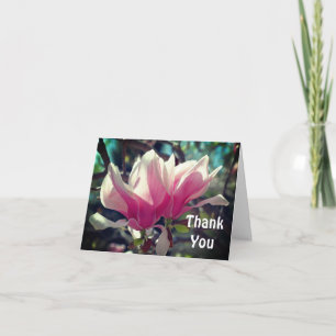 Rosa Magnolia Flower Tack-kort Tack Kort