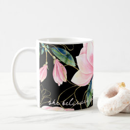 Rosa Magnolia Flowers trodde att hon kunde Kaffemugg