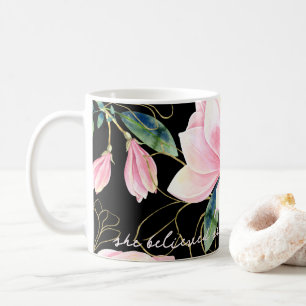 Rosa Magnolia Flowers trodde att hon kunde Kaffemugg