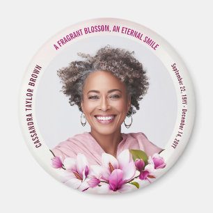 Rosa Magnolia Funeral Photo Magnet