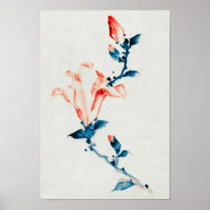 Rosa Magnolia, Hokusai, Ukiyo-e Poster