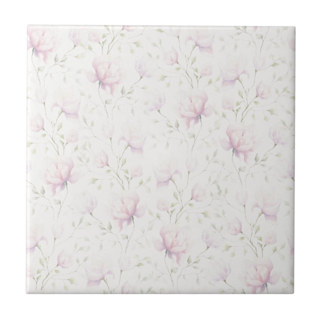 Rosa Magnolia Kakelplatta (Framsidan)