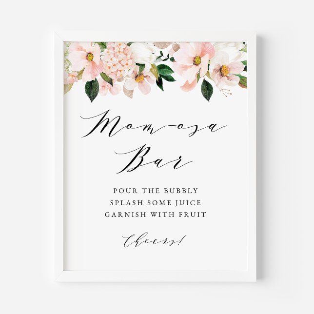  Rosa Magnolia och Hydrangea Momosa Pub Poster (Skapare uppladdad)