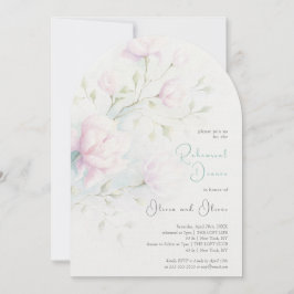 Rosa Magnolia Rehearsal Middag Inbjudningar