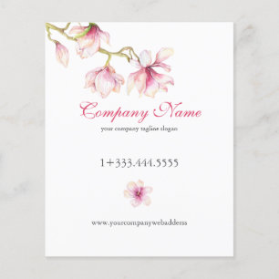Rosa Magnolia Rosa & Grå Typografi Service Meny