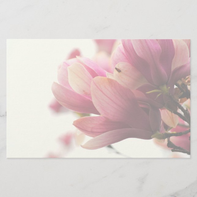 Rosa Magnolia Stationery Brevpapper (Framsida)