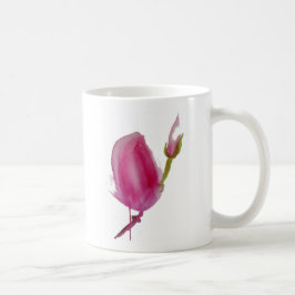 Rosa Magnolia vattenfärglasart Kaffemugg