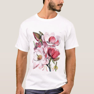 Rosa Magnoliablommor T-shirt
