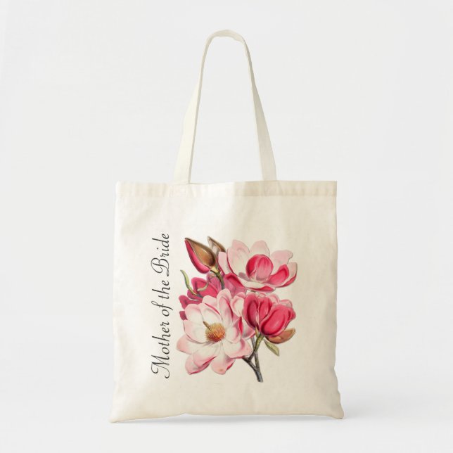 Rosa Magnolias Budens mamma Tote Bag Tygkasse (Framsidan)