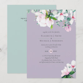 Rosa Magnolias Sage Eucalyptus Lavender Bröllop