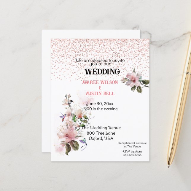 Rosa Magnolias Watercolor (Fram/Back In Situ)