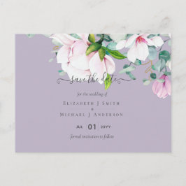 Rosa Magnolior Lavendel Eukalyptus Spara Datum Vykort