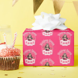 Rosa Mahjong Queen Wrapping Papper Presentpapper