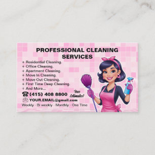 Rosa Maid Janitorial Dam House Städning Service Visitkort