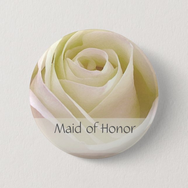 Rosa maid of honor för vitdubbla knapp (Framsida)