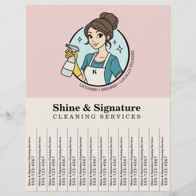 Rosa Maid Städservice Rivs Av Remsor Flyer (Framsidan)