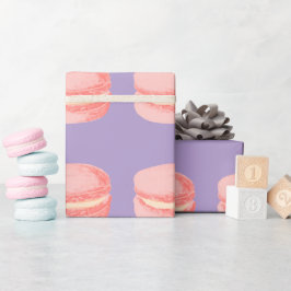 Rosa makaroner presentpapper