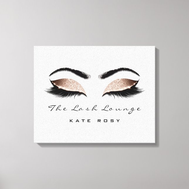 Rosa  Makeup Artist Beauty Damask Lash Canvastryck (Framsida)