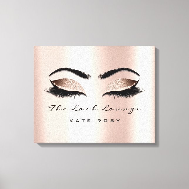 Rosa  Makeup Artist Beauty Studio Lash Canvastryck (Framsida)