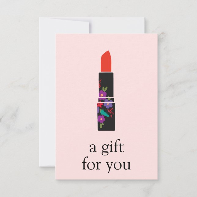 Rosa Makeup Artist Lipstick Gift Certificate (Framsida)