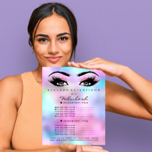Rosa Makeup Beauty Salon Ro Holograph Ombre Flygblad