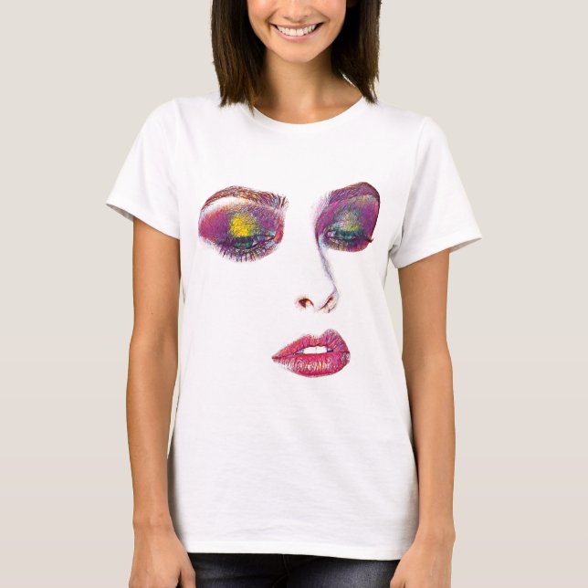 Rosa Makeup Benice Womans ansikte original T Shirt (Framsida)