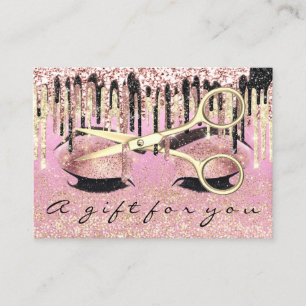 Rosa Makeup Lash för Ro i Gift Certificate Hairdr Visitkort
