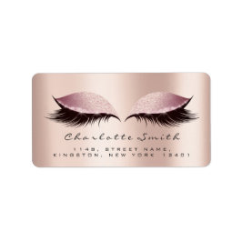 Rosa  Makeup-snedstreck Returetiketter Adressetikett