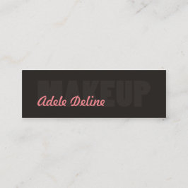 Rosa Makeupkonstnär för unika kalla chic grå färg Mini Visitkort