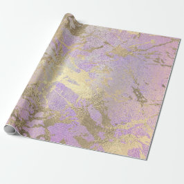 Rosa målning Ametyst Ro Guld Marble Presentpapper