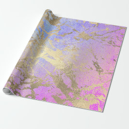 Rosa målning Bright Rosa Guld Marble Shiny Presentpapper