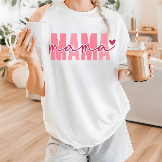 Rosa mamajacka för mors dag och födelsedagspresent t shirt (mama shirt, pink mom shirt, mom shirt, mother's day gift, birthday gift for mom, mom Christmas gift)