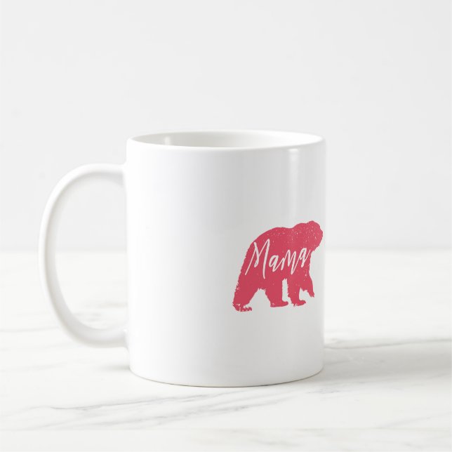 Rosa Mamma Bear Kaffemugg (Vänster)
