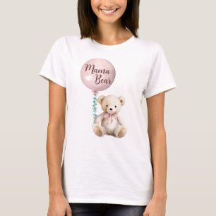 Rosa Mamma Bear Teddy Baby Shower Tee