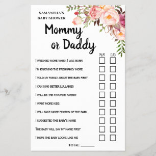 Rosa Mamma eller Pappa sade hon att det tvåspråkig Flygblad