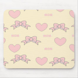 Rosa mamma kräm mönster musmatta