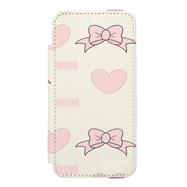 Rosa mamma mönster incipio iPhone wallet skal (Folio Framsidan)