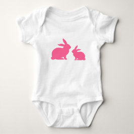 Rosa Mamma och Baby Bunny T Shirt
