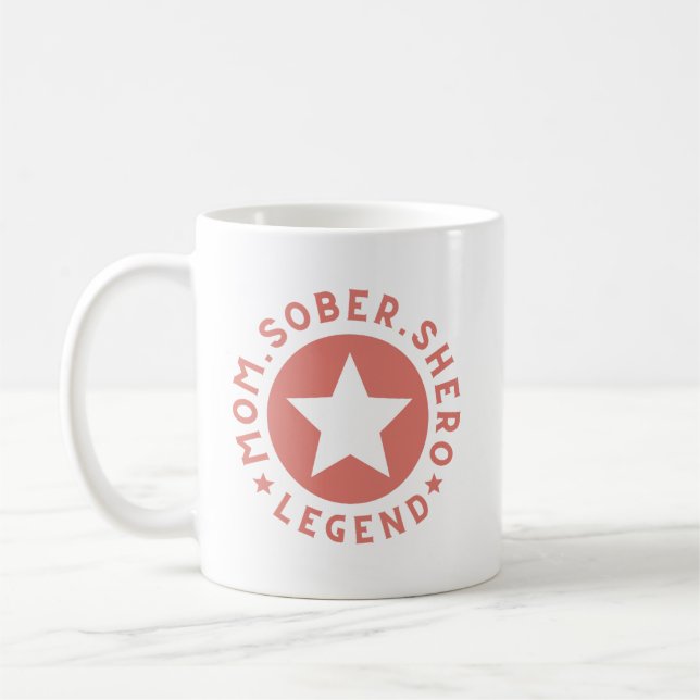ROSA Mamma Shjälte Legend Mor Gift Sobriety Kaffemugg (Vänster)