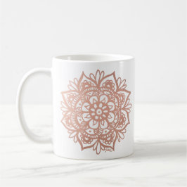 Rosa Mandala Flower Kaffemugg